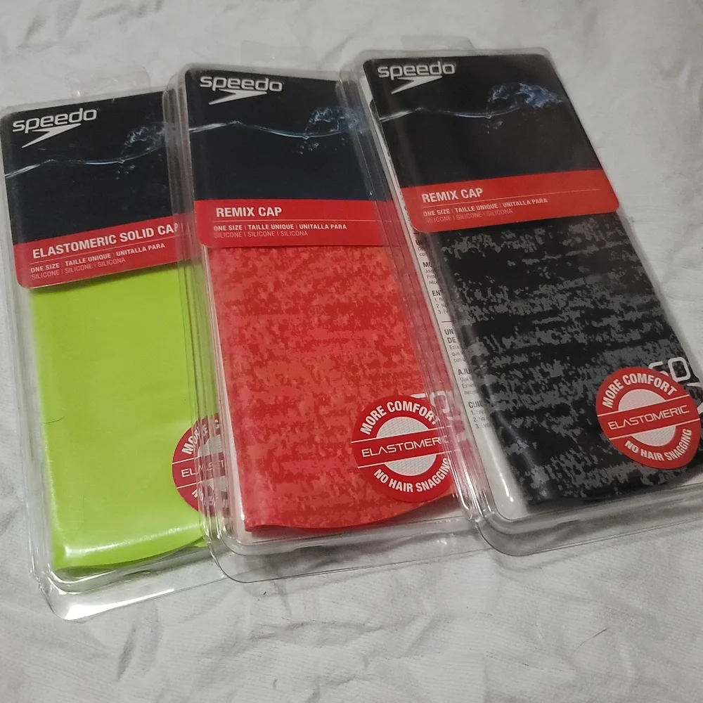 Speedo Assorted One Size Swim Cap Elastomeric